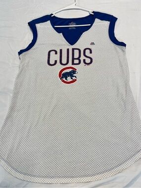 Chicago Cubs Tank Top - Gray & Royal Blue XL